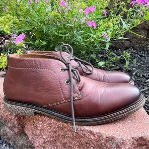 Lucky Brand Brown Leather Lace Up Chukka Boots Mens Size 10